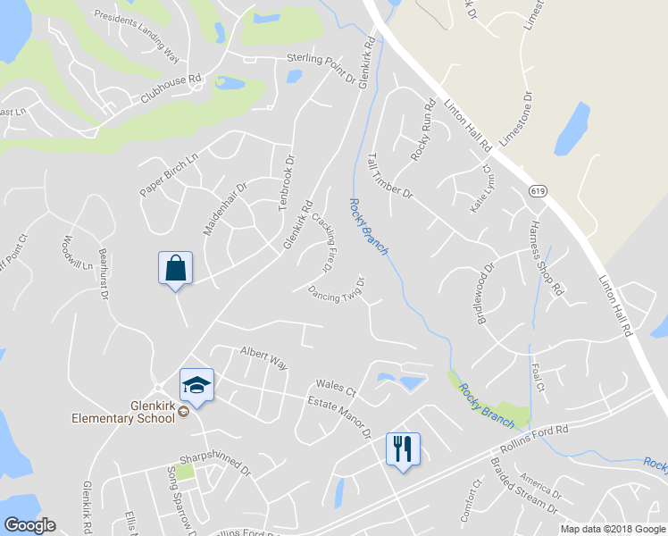 map of restaurants, bars, coffee shops, grocery stores, and more near 8233 Crackling Fire Drive in Gainesville