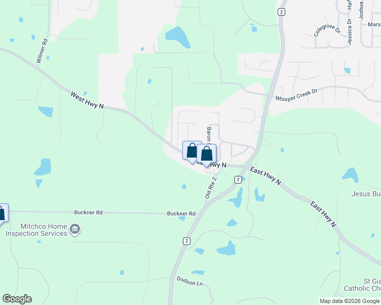 map of restaurants, bars, coffee shops, grocery stores, and more near 225 Destiny Court in Wentzville