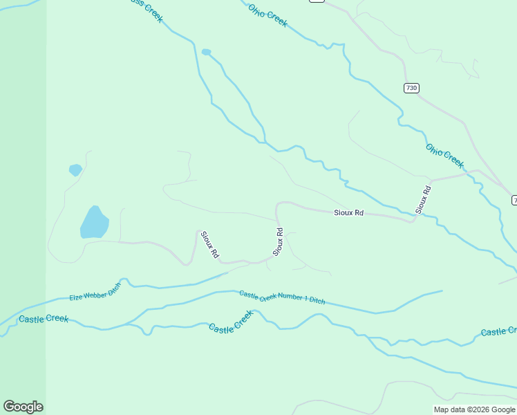 map of restaurants, bars, coffee shops, grocery stores, and more near 643 Sioux Trail in Gunnison
