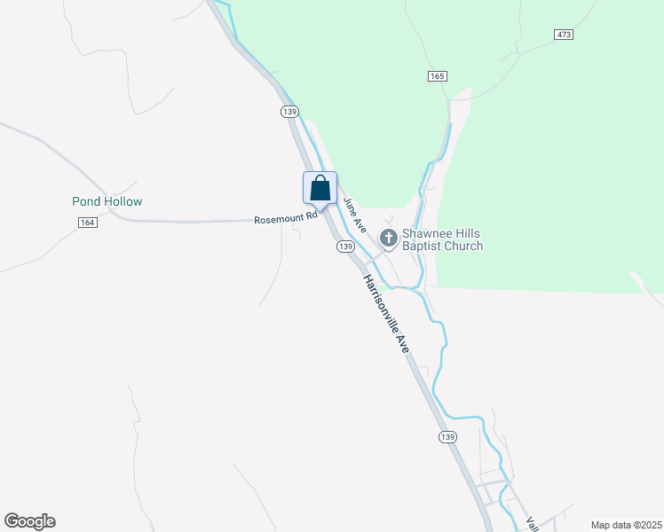 map of restaurants, bars, coffee shops, grocery stores, and more near 1613 Ohio 139 in Portsmouth