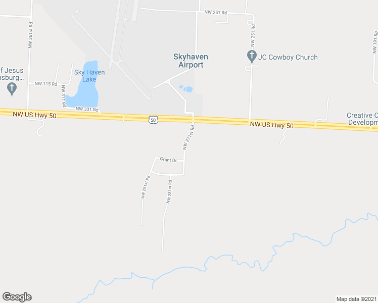 map of restaurants, bars, coffee shops, grocery stores, and more near 81 Northwest 271st Road in Centerview