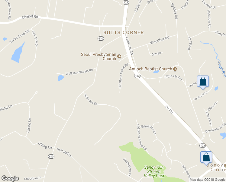 map of restaurants, bars, coffee shops, grocery stores, and more near 6512 Old Stone Fence Road in Fairfax Station