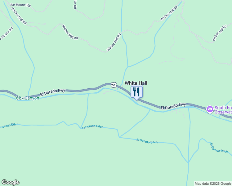 map of restaurants, bars, coffee shops, grocery stores, and more near 10870 Riverton Court in Pollock Pines