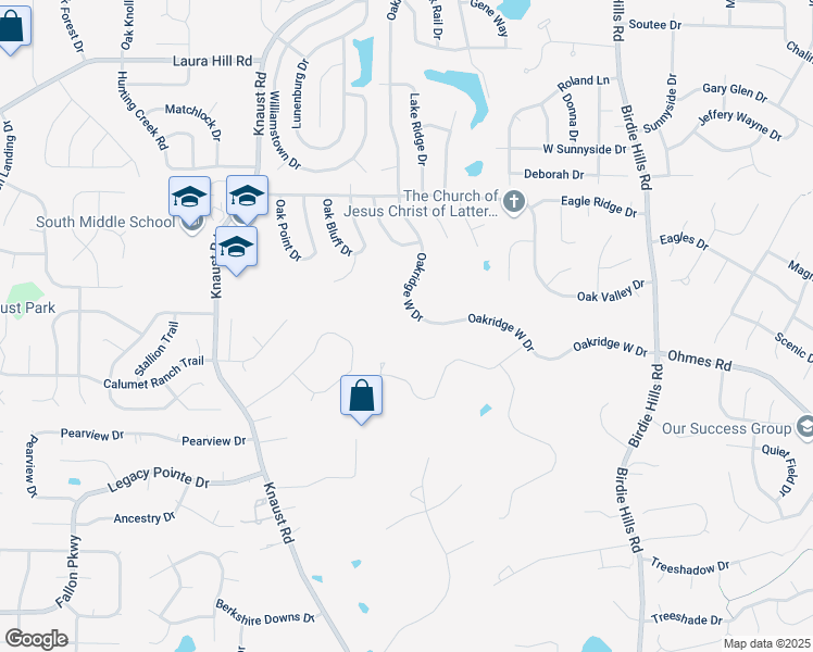 map of restaurants, bars, coffee shops, grocery stores, and more near 140 Oakridge West Drive in St. Peters