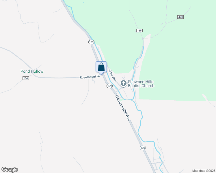 map of restaurants, bars, coffee shops, grocery stores, and more near 1613 Ohio 139 in Portsmouth