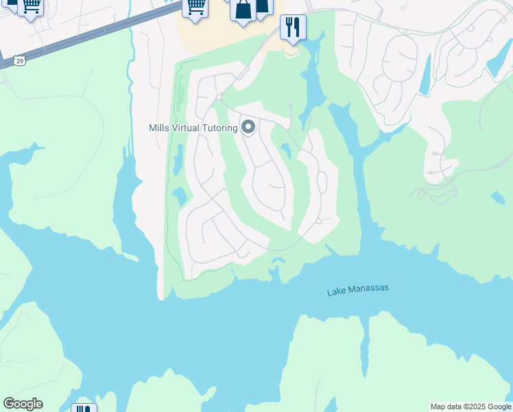 map of restaurants, bars, coffee shops, grocery stores, and more near 8264 Roxborough Loop in Gainesville