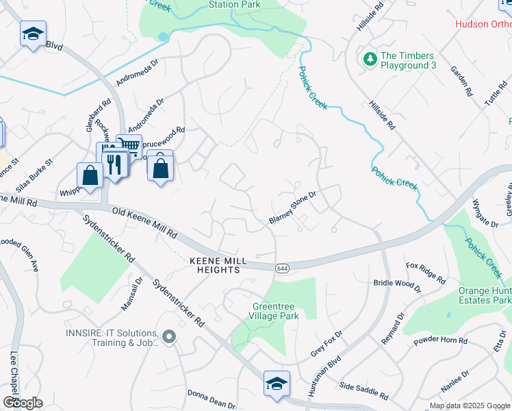 map of restaurants, bars, coffee shops, grocery stores, and more near 6503 Field Master Drive in Springfield