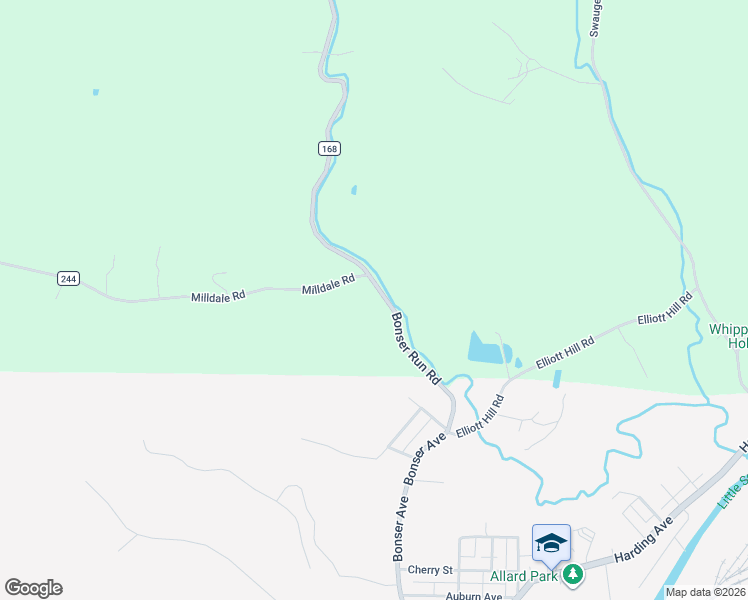 map of restaurants, bars, coffee shops, grocery stores, and more near 2121 Bonser Run Road in Portsmouth