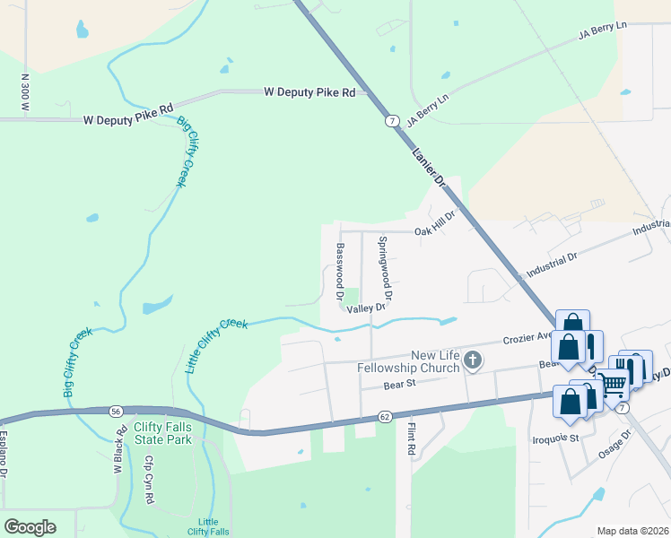 map of restaurants, bars, coffee shops, grocery stores, and more near 2807 Basswood Drive in Madison