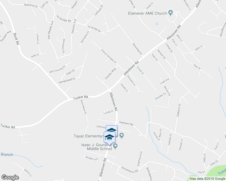 map of restaurants, bars, coffee shops, grocery stores, and more near 8300 Allentown Rd in Fort Washington