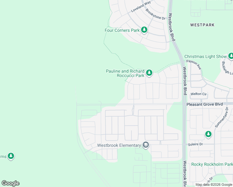 map of restaurants, bars, coffee shops, grocery stores, and more near 3200 Pleasant Grove Boulevard in Roseville