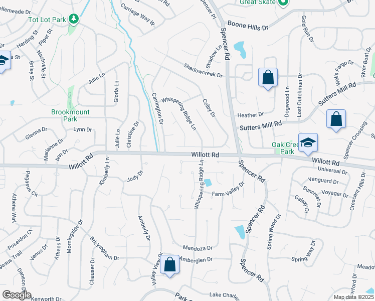 map of restaurants, bars, coffee shops, grocery stores, and more near 1167 Colby Drive in St. Peters
