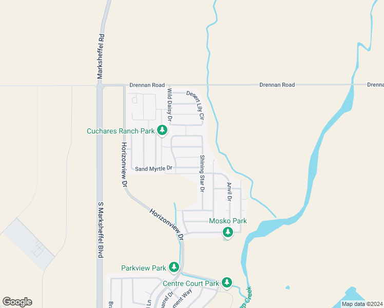 map of restaurants, bars, coffee shops, grocery stores, and more near 9564 Desert Poppy Lane in Colorado Springs