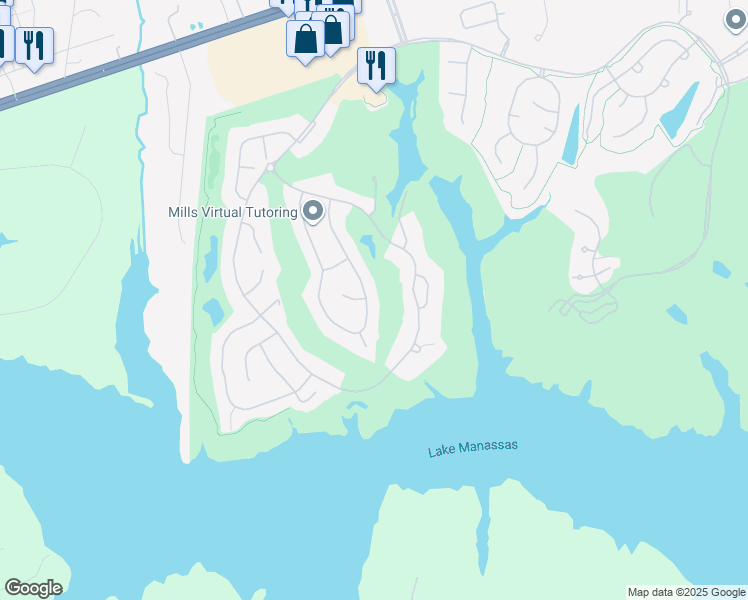 map of restaurants, bars, coffee shops, grocery stores, and more near 8306 Roxborough Loop in Gainesville
