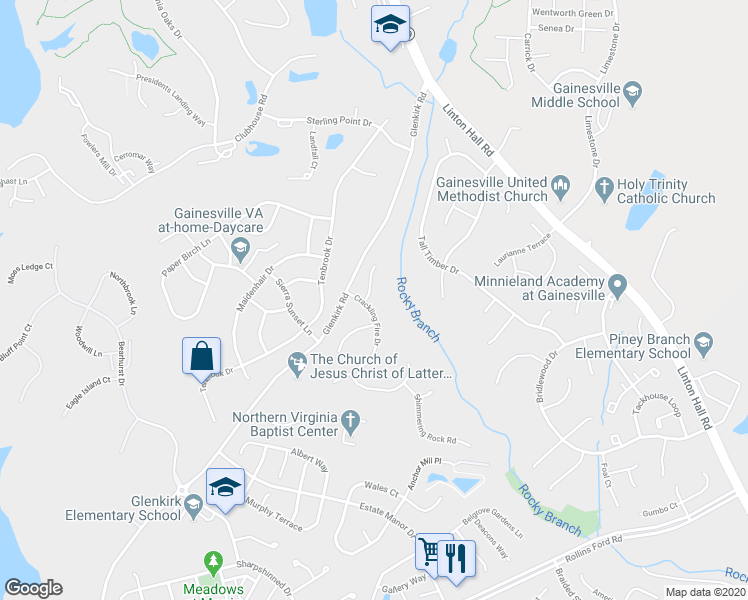 map of restaurants, bars, coffee shops, grocery stores, and more near 14001 Hollow Trunk Ct in Gainesville