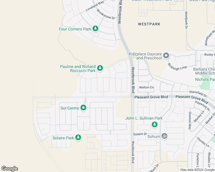 map of restaurants, bars, coffee shops, grocery stores, and more near 6032 Duet way in Roseville