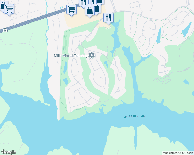 map of restaurants, bars, coffee shops, grocery stores, and more near 15013 Ransom Oaks Court in Gainesville