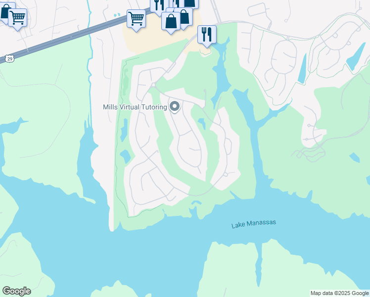 map of restaurants, bars, coffee shops, grocery stores, and more near 15013 Ransom Oaks Court in Gainesville