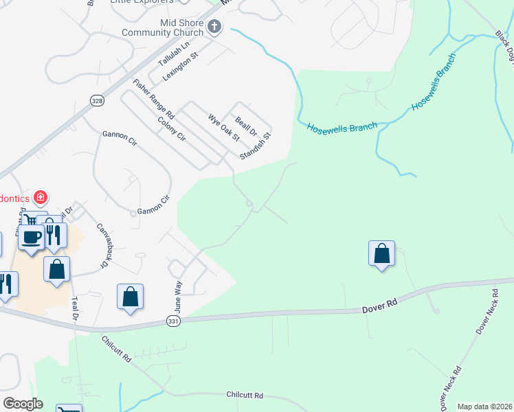 map of restaurants, bars, coffee shops, grocery stores, and more near 29587 Matthewstown Road in Easton
