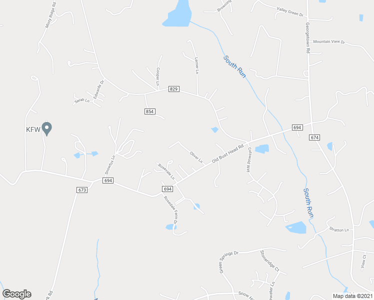 map of restaurants, bars, coffee shops, grocery stores, and more near 5540 Oliver Lane in Broad Run