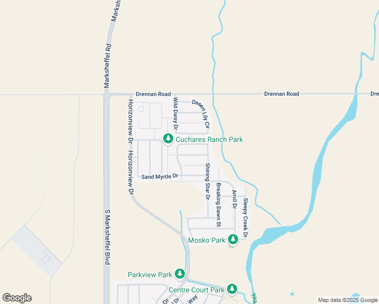 map of restaurants, bars, coffee shops, grocery stores, and more near 9544 Copper Canyon Lane in Colorado Springs