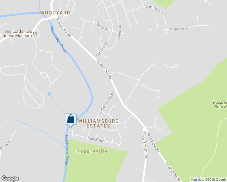 map of restaurants, bars, coffee shops, grocery stores, and more near 9922 Williamsburg Drive in Upper Marlboro