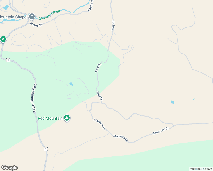 map of restaurants, bars, coffee shops, grocery stores, and more near 288 Troy Drive in Cripple Creek