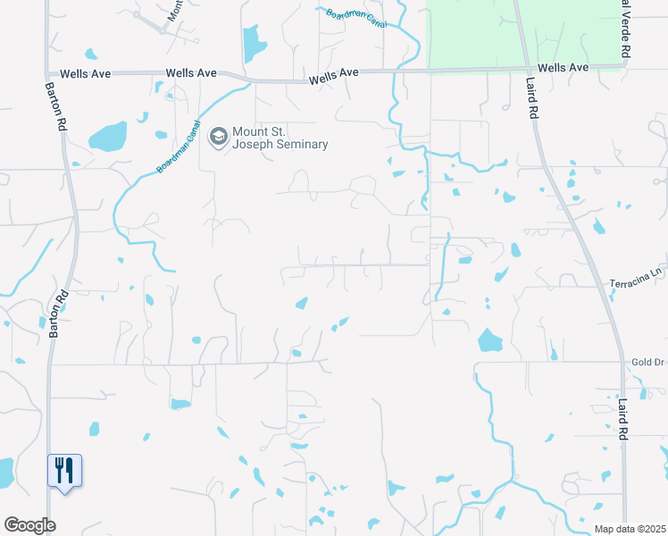 map of restaurants, bars, coffee shops, grocery stores, and more near 6717 Dell Place in Loomis