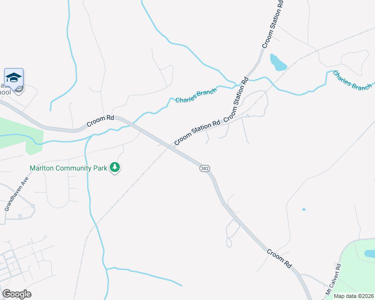 map of restaurants, bars, coffee shops, grocery stores, and more near 8106 Croom Road in Upper Marlboro