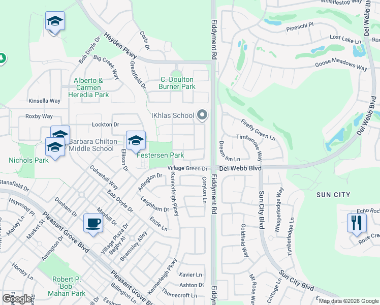 map of restaurants, bars, coffee shops, grocery stores, and more near 2149 Knapton Way in Roseville