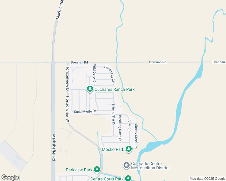 map of restaurants, bars, coffee shops, grocery stores, and more near 3620 Chia Drive in Colorado Springs