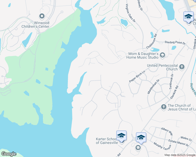 map of restaurants, bars, coffee shops, grocery stores, and more near 14480 Moss Ledge Court in Gainesville