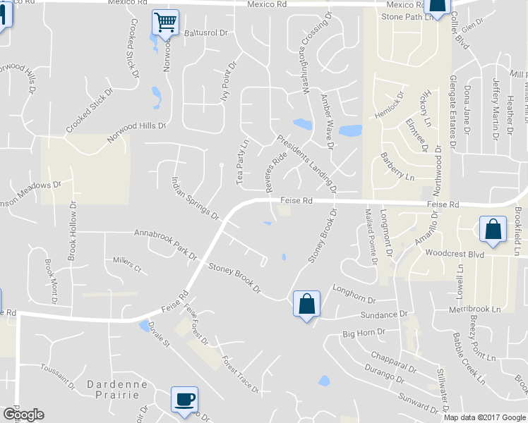 map of restaurants, bars, coffee shops, grocery stores, and more near 1 Brookhurst Court in O'Fallon