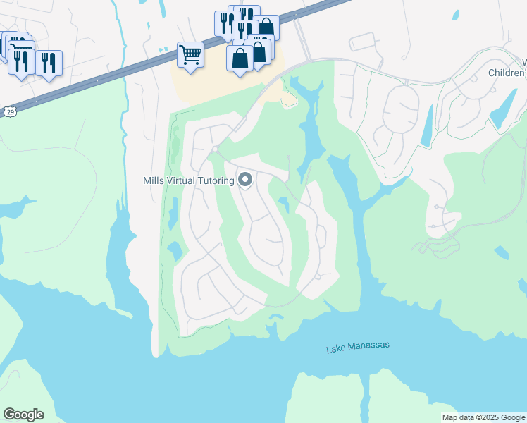 map of restaurants, bars, coffee shops, grocery stores, and more near 16000 Tryon Way in Gainesville