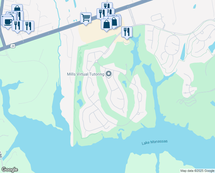 map of restaurants, bars, coffee shops, grocery stores, and more near 8228 Roxborough Loop in Gainesville