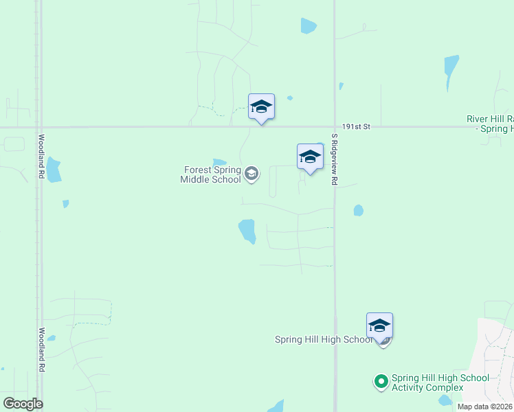 map of restaurants, bars, coffee shops, grocery stores, and more near 19314 Millview Road in Spring Hill