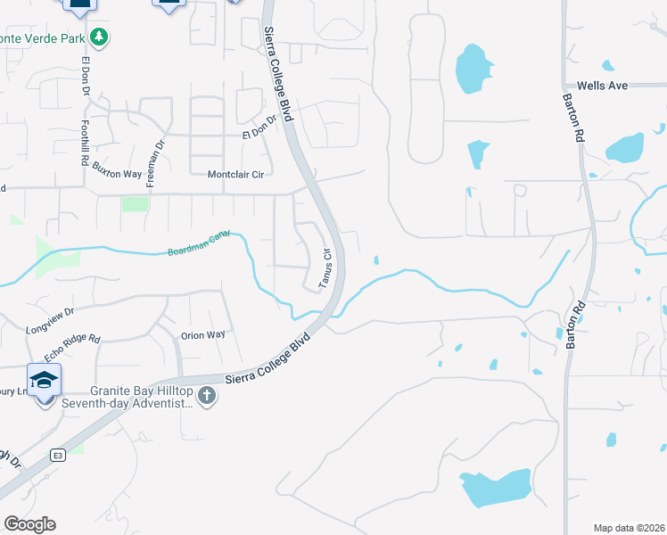 map of restaurants, bars, coffee shops, grocery stores, and more near 5948 Tanus Circle in Rocklin