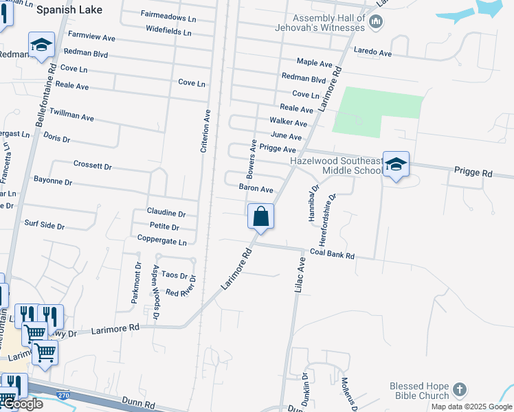 map of restaurants, bars, coffee shops, grocery stores, and more near 1120 Rhea Avenue in St. Louis