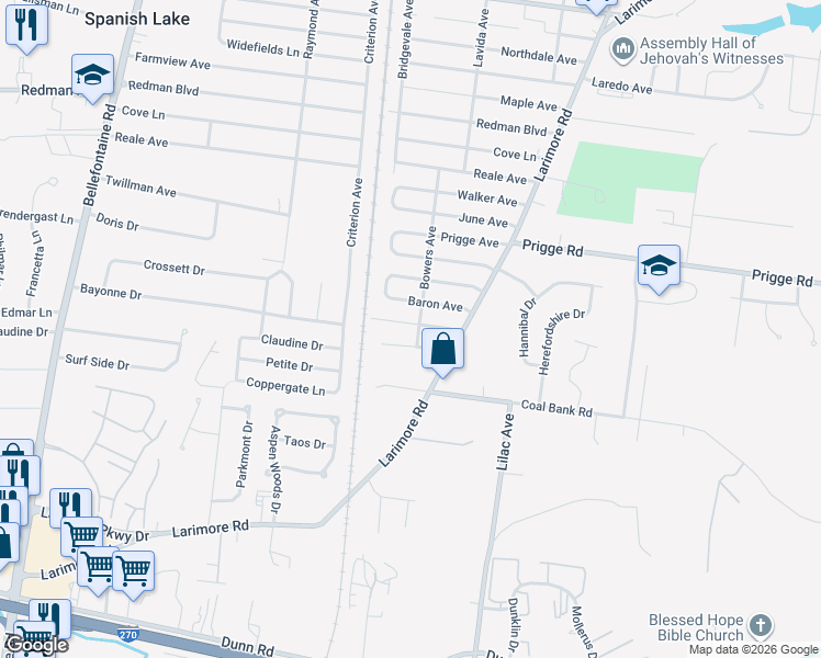 map of restaurants, bars, coffee shops, grocery stores, and more near 1204 Rhea Avenue in St. Louis