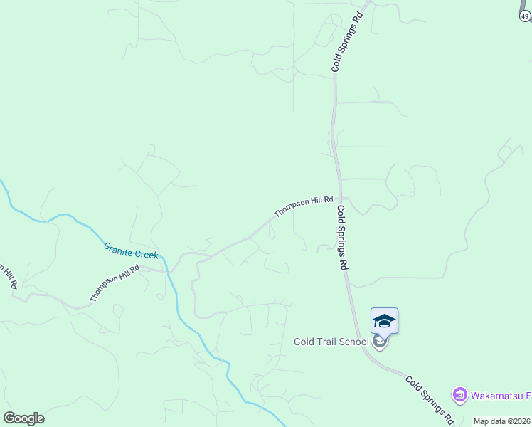map of restaurants, bars, coffee shops, grocery stores, and more near 5661 Thompson Hill Road in Placerville