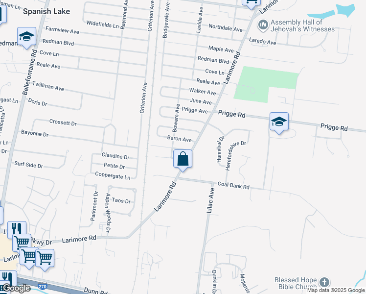 map of restaurants, bars, coffee shops, grocery stores, and more near 1119 Rhea Avenue in St. Louis