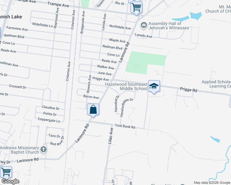 map of restaurants, bars, coffee shops, grocery stores, and more near 1058 Briarbrae Drive in St. Louis