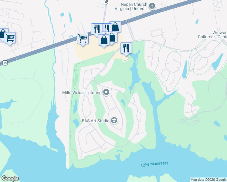 map of restaurants, bars, coffee shops, grocery stores, and more near 8354 Roxborough Loop in Gainesville