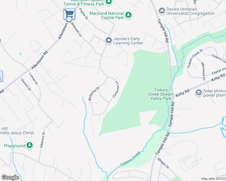 map of restaurants, bars, coffee shops, grocery stores, and more near 4315 Cimarron Lane in Fort Washington