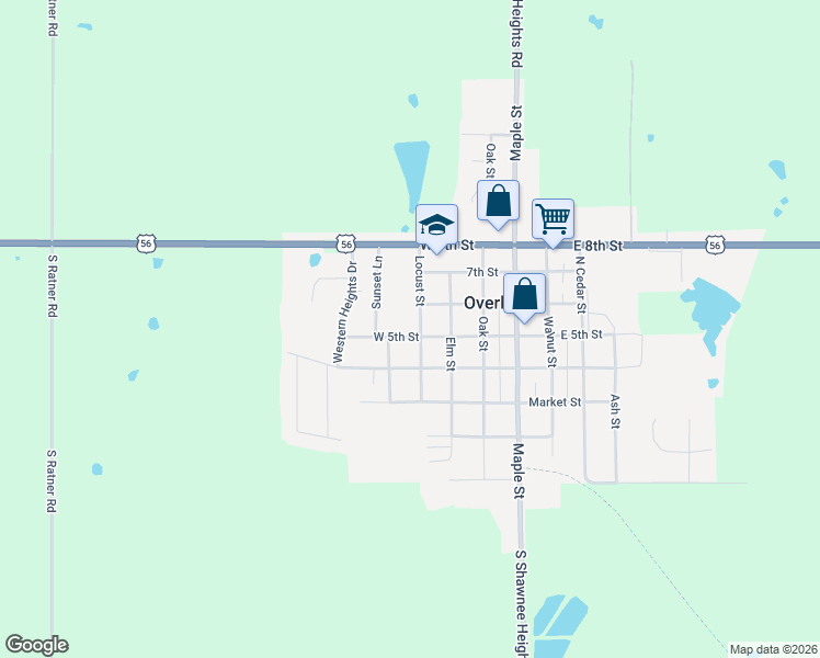 map of restaurants, bars, coffee shops, grocery stores, and more near 401-499 West 5th Street in Overbrook