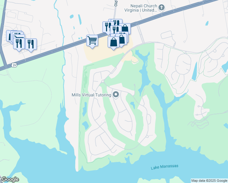 map of restaurants, bars, coffee shops, grocery stores, and more near 8201 Roxborough Loop in Gainesville