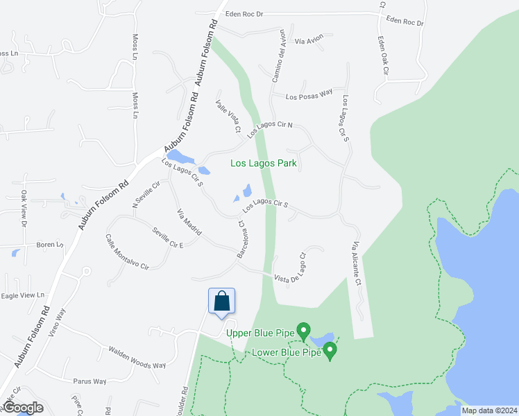 map of restaurants, bars, coffee shops, grocery stores, and more near 8840 Los Lagos Circle South in Granite Bay