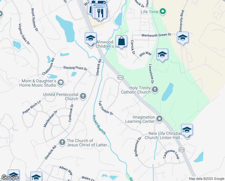 map of restaurants, bars, coffee shops, grocery stores, and more near 8057 Crimson Leaf Court in Gainesville