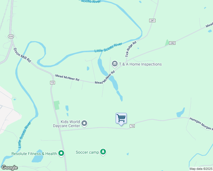 map of restaurants, bars, coffee shops, grocery stores, and more near 60 Dawson Drive in Wheelersburg