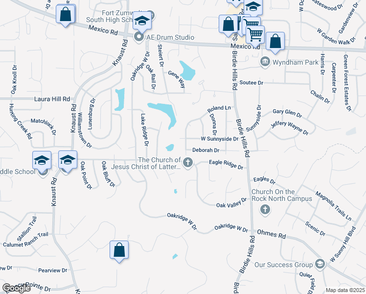 map of restaurants, bars, coffee shops, grocery stores, and more near 50 Roland Lane in St. Peters